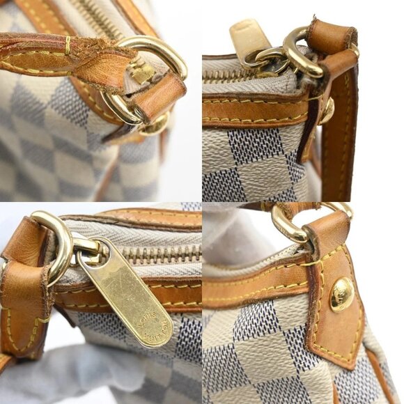LOUIS VUITTON Siracusa PM Shoulder Bag Damier Azur Leather White N41113 84AA030 - Picture 15 of 16